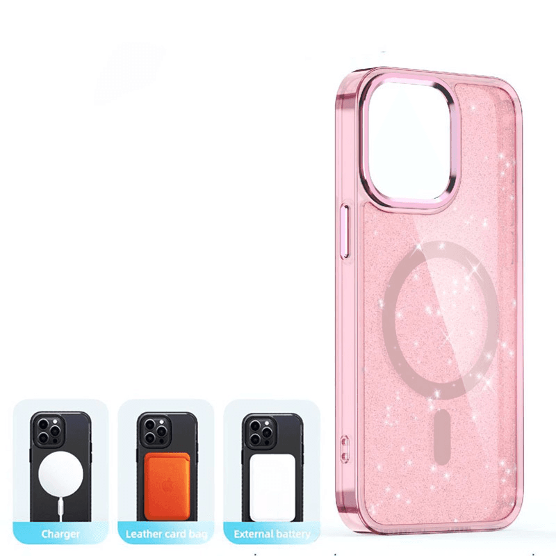 Чехол Mag Case Glitter для iPhone 17 белый - Maske za telefone