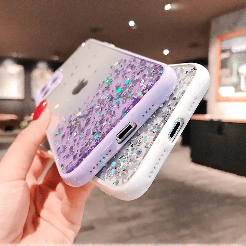 Чехол Frame Glitter для Xiaomi Redmi 13C 4G/ Poco C65 4G белый - Maske za telefone