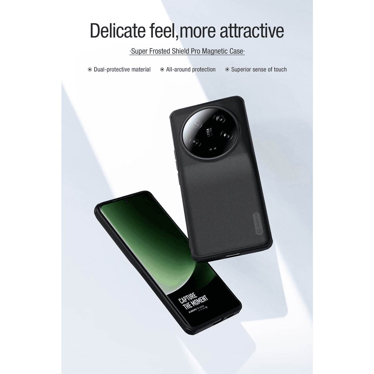 Maska Nillkin Super Frosted Shield Pro Magnetic za Xiaomi 13 Ultra boja black, green - Maske za telefone