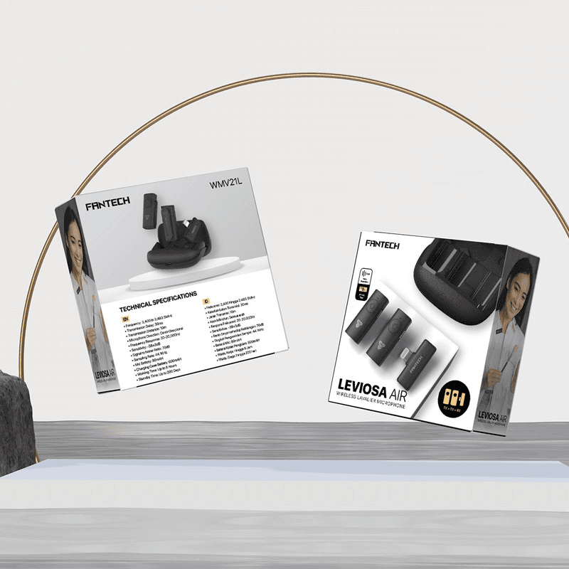 Mikrofon Wireless Fantech Lavalier Leviosa Air WMV21L (Dual Mic) Lightning - Mikrofoni