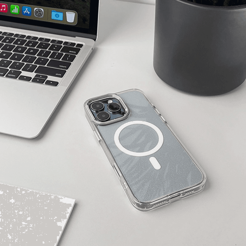 Mag case Case Glitter for iPhone 15/ 16 light blue - Maske za telefone