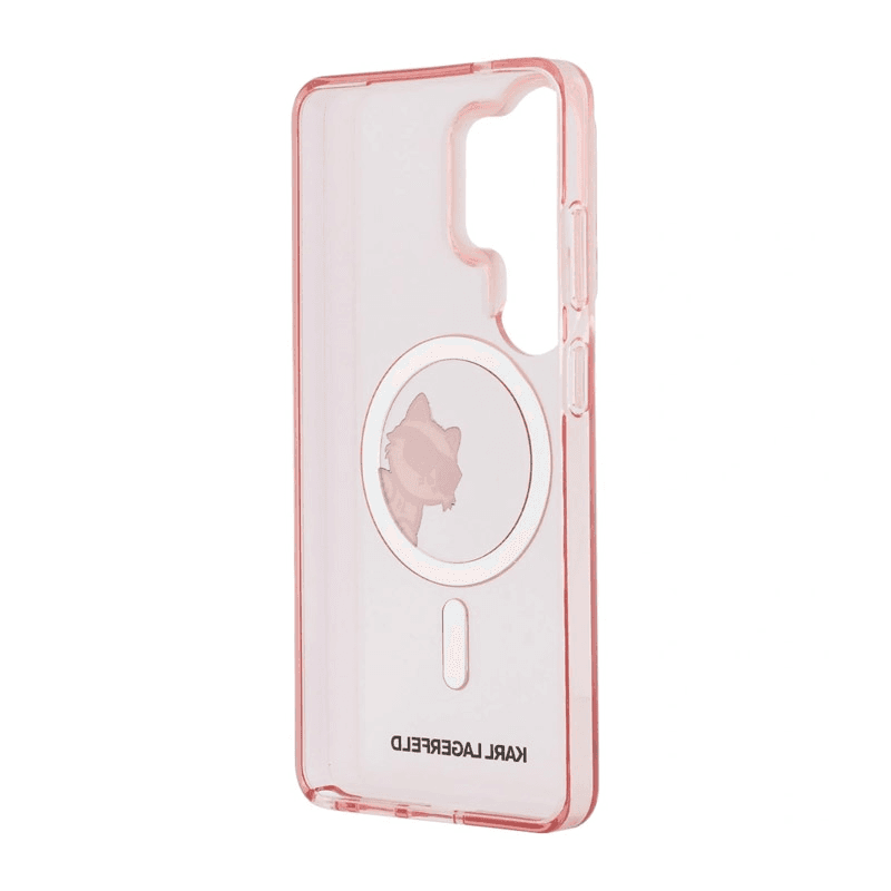 Maska Karl Lagerfeld IML Peekaboo Choupette MagSafe za Samsung S26 Ultra/ S948B boja pink, transparent - Maske za telefone