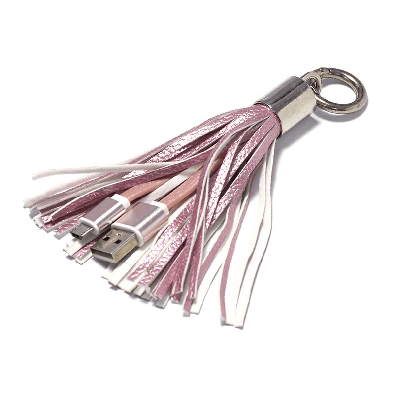 Kabel sa priveskom Micro USB . boja pink, white, red, black, gold - Punjači i kablovi