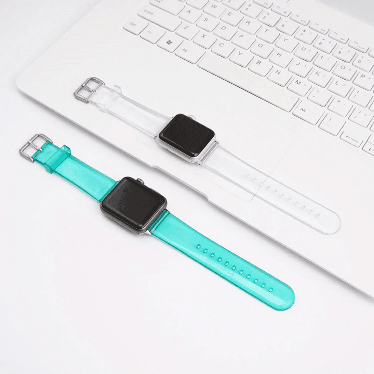 Watch band for Apple Watch Sport Silicone Strap 42/ 44/ 45 mm transparent - Satovski dodaci