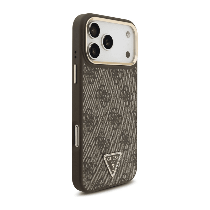 Maska Guess 4G Triangle Logo MagSafe za iPhone 17 Pro Max boja black, gold, brown - Maske za telefone