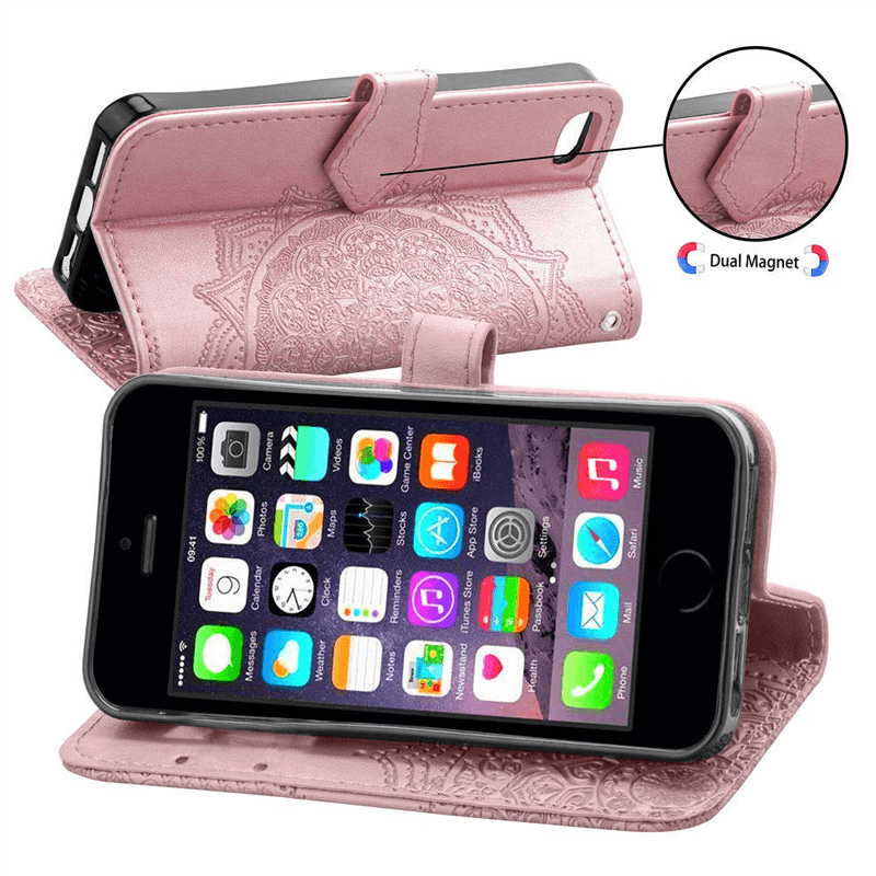 Maska na preklop Arabesque flip za Samsung S10e/ G970 . boja pink, green - Maske za telefone