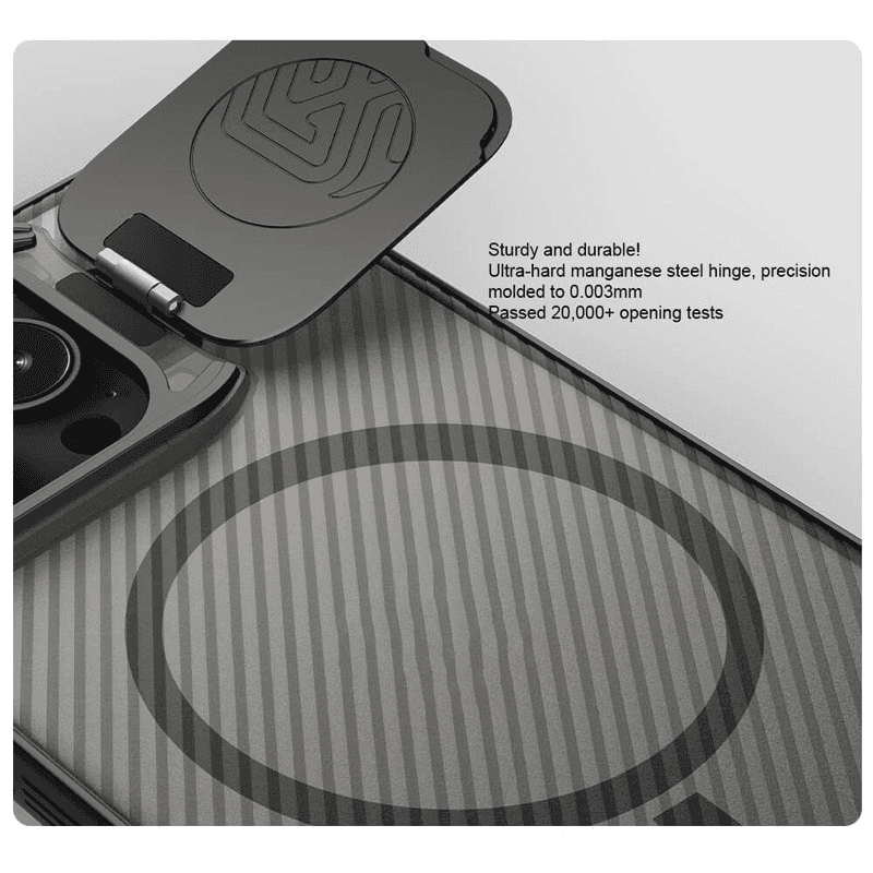 Maska Nillkin CamShield Prop Magnetic za iPhone 16 Pro Max boja black, transparent crna - Maske za telefone