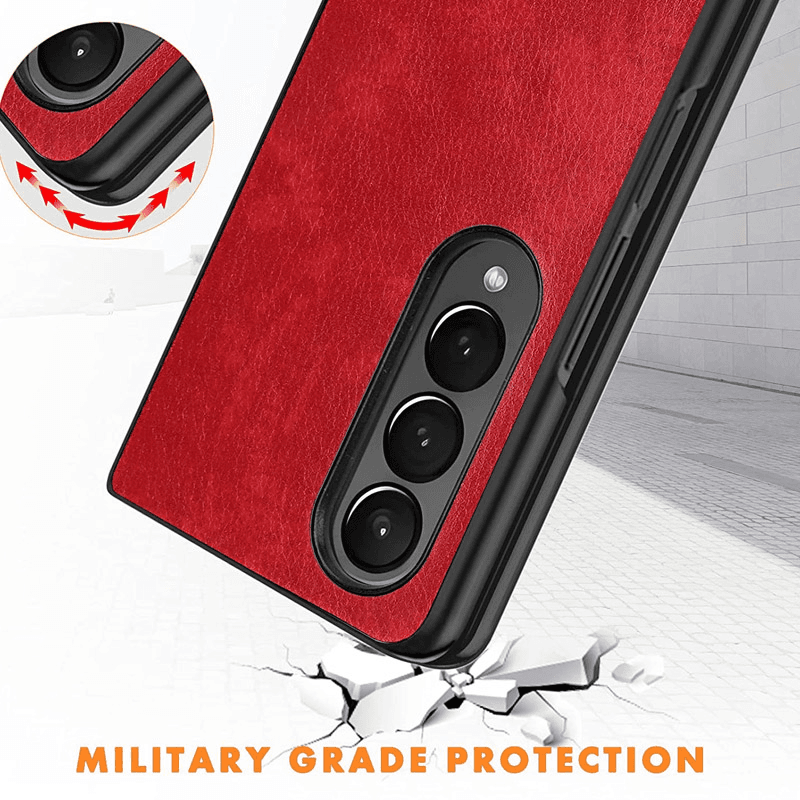 Maska Leather za Samsung Galaxy Z Fold 4 crvena. - Maske za telefone