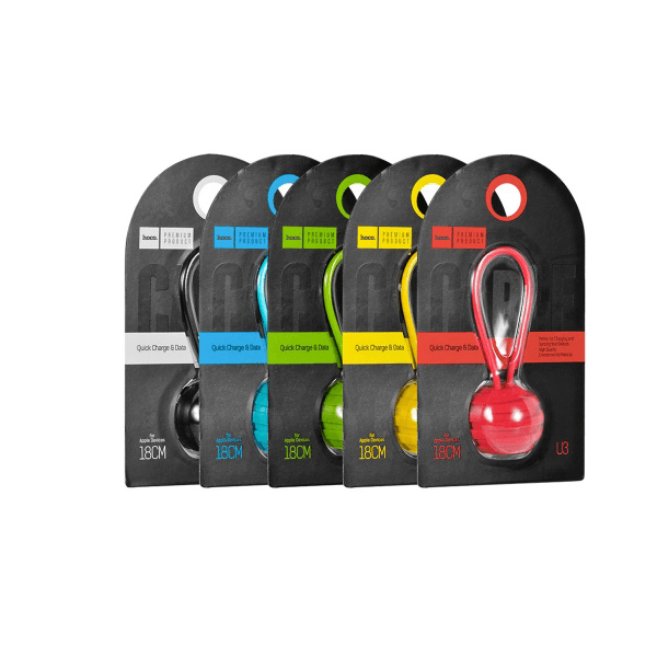 Kabel Hoco U3 Whorl charm Micro USB . boja black, red, yellow, blue - Punjači i kablovi