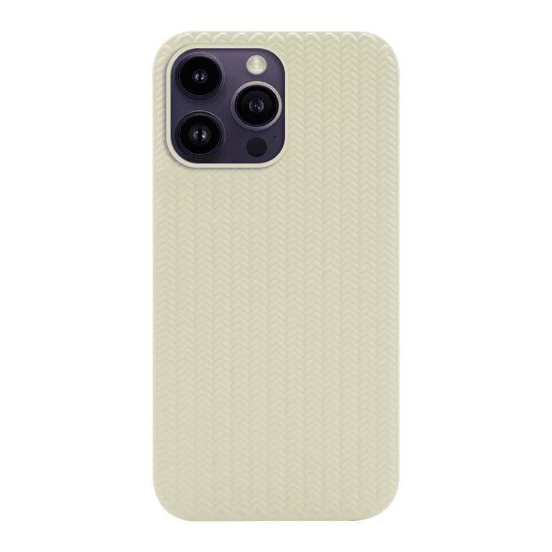 Maska Knit za iPhone 14 Pro Max . boja white, pink - Maske za telefone