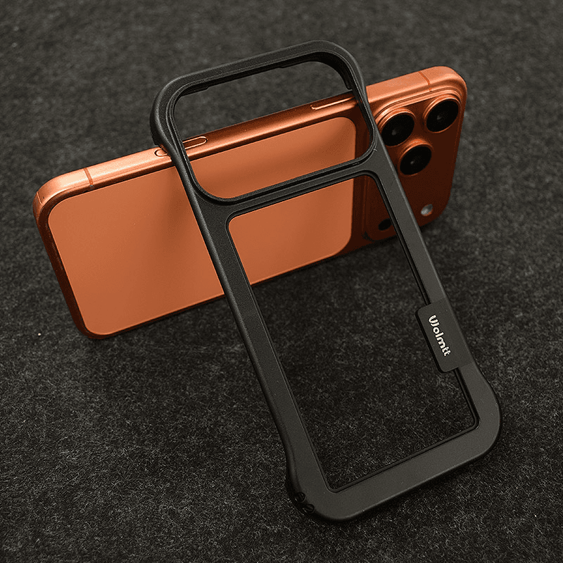 Чехол Wolmtt Candy Bumper для iPhone 17 Pro Max чёрный - Maske za telefone