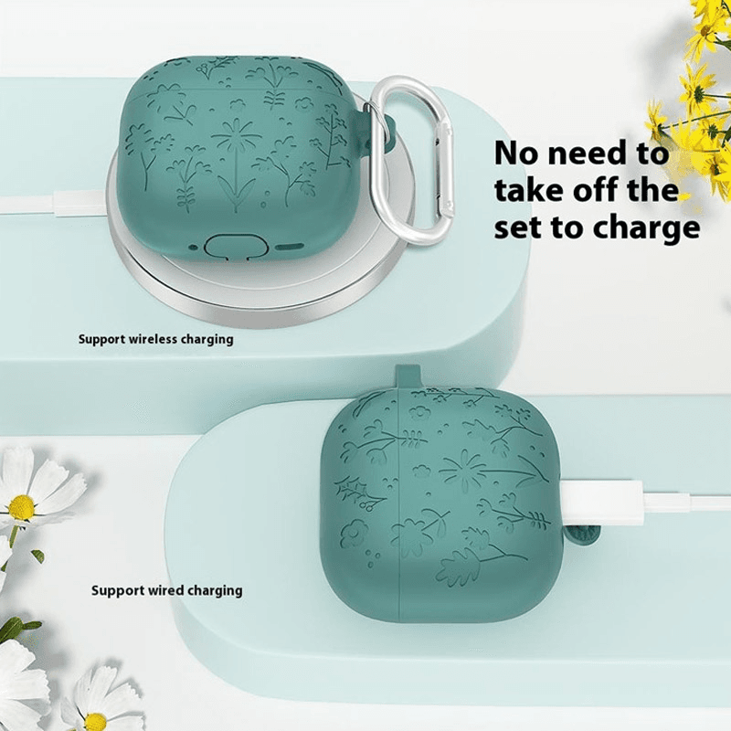 Protective case Flower for Airpods 4 purple - Maske za telefone
