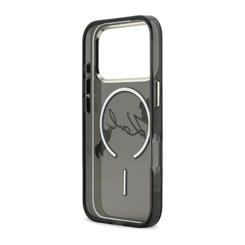 Karl Lagerfeld case IML Choupettes Karl Script Logo MagSafe for iPhone 17 Pro black - Maske za telefone
