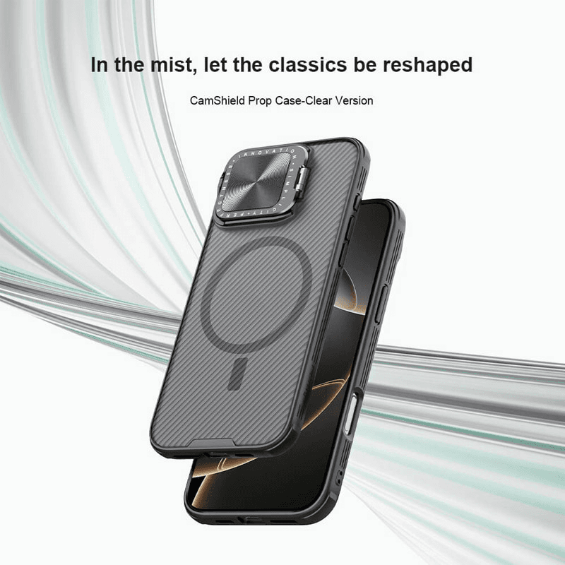 Maska Nillkin CamShield Prop Magnetic za iPhone 16 Pro Max boja black, transparent crna - Maske za telefone