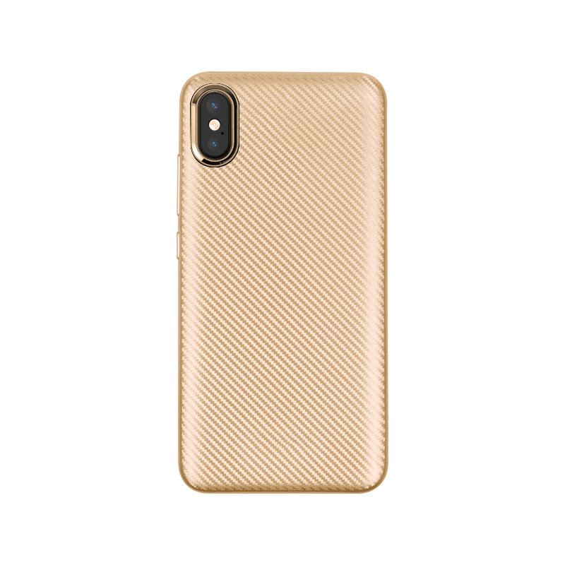 Carbon fiber case for iPhone XS Max silver. - Maske za telefone