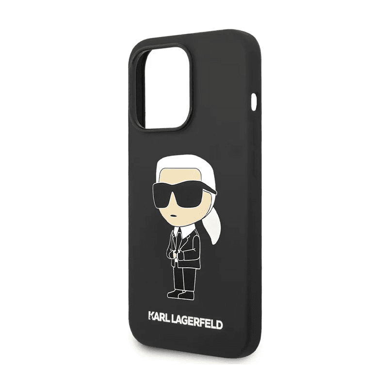 Maska Karl Lagerfeld Hc Silicone NFT Ikonik za iPhone 15 Pro Max boja pink, black - Maske za telefone