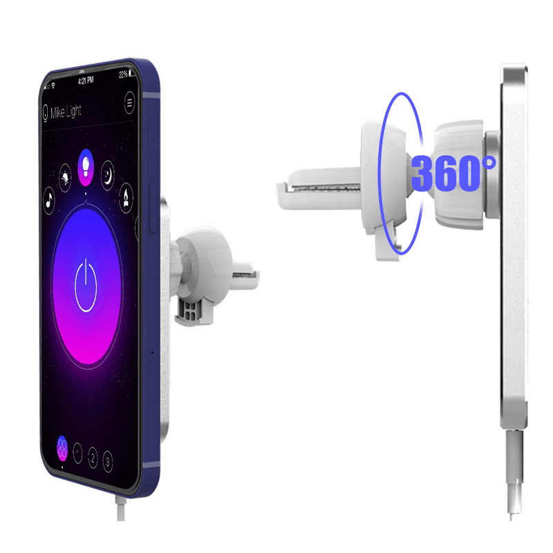 Автодержатель для телефона с bezicnim punjenjem magnetni X16 15W белый - Držači za telefon