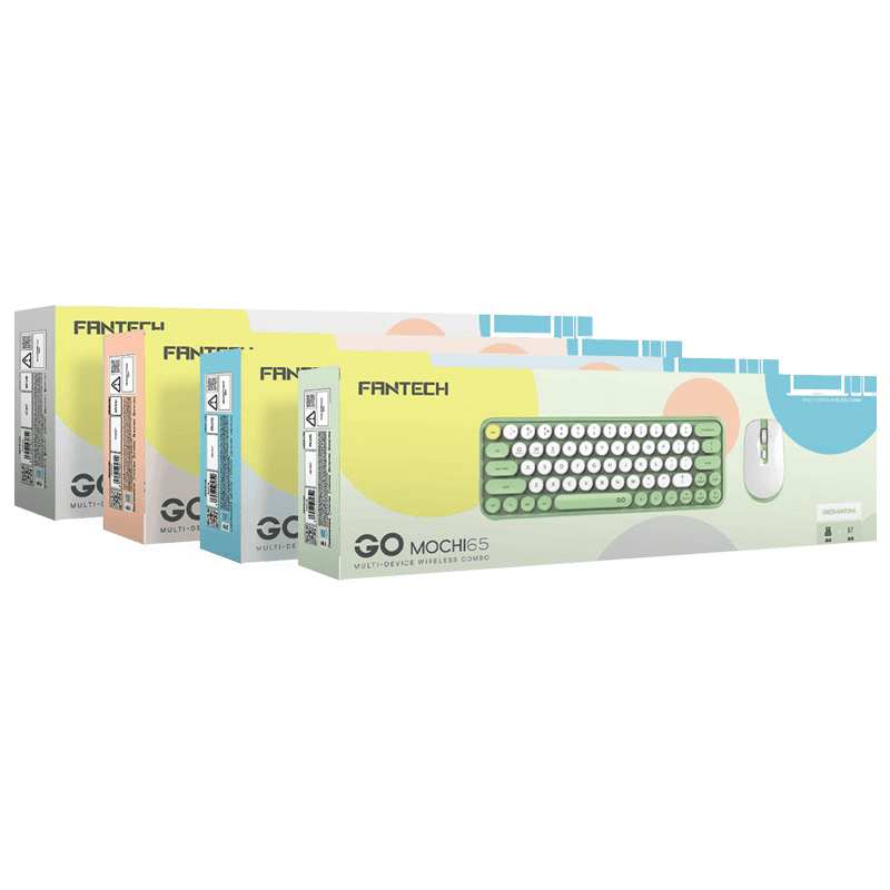 Мышь и клавиатура Combo Wireless Fantech WK-896 GO Mochi 65 зелёный - Periferija