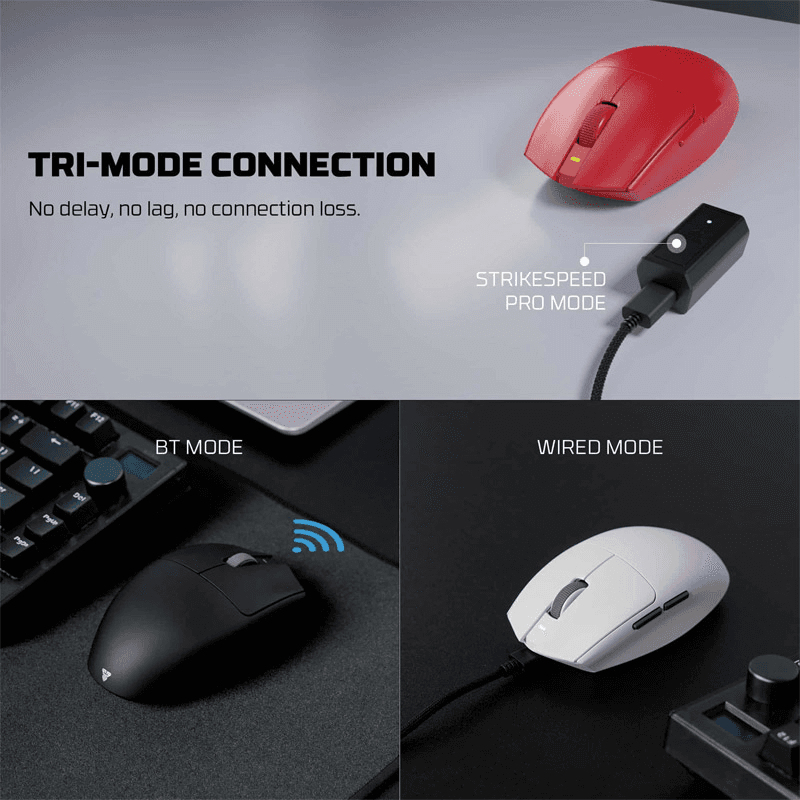 Mis Wireless Gaming Fantech XD7V2P Aria II PRO boja red, black, white - Periferija