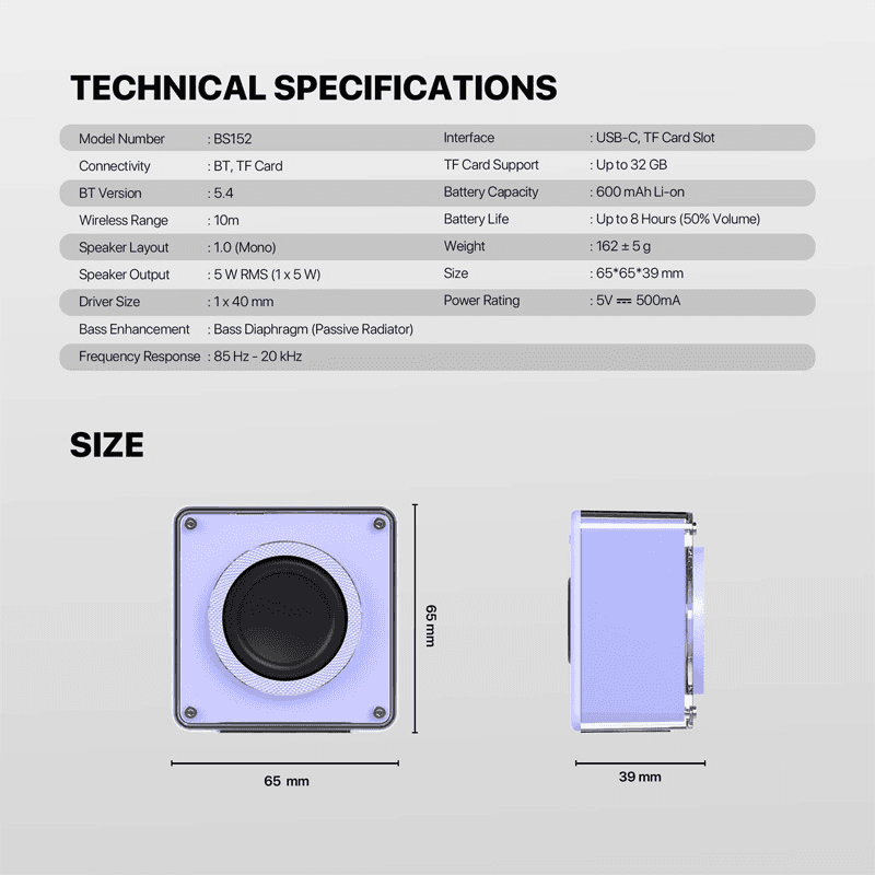 Колонка Fantech BS152 NeraBox фиолетовый - Bluetooth zvučnici
