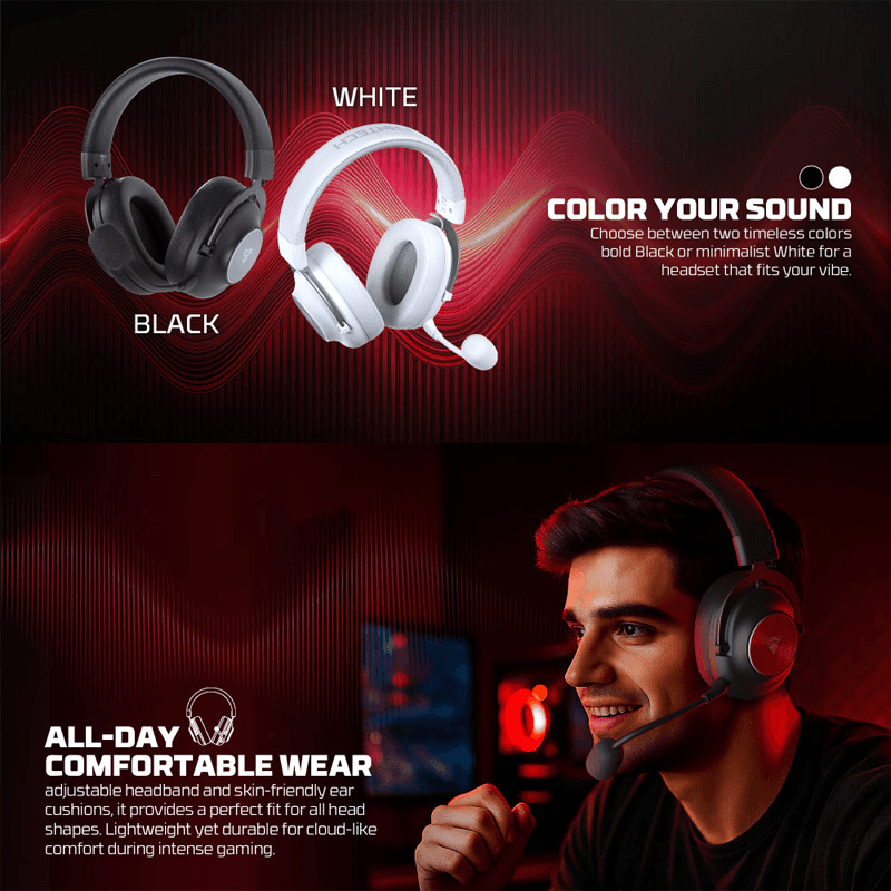 Bluetooth slusalice Fantech WHG05 boja black, white - Gaming slušalice