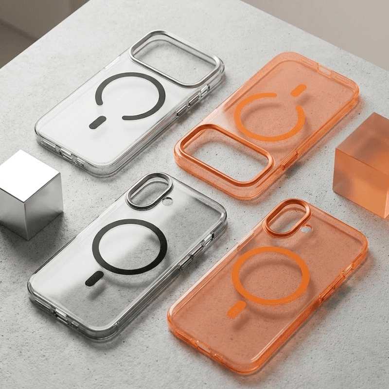 Maska Mag Case IPF za iPhone 17 Pro boja transparent, black, orange - Maske za telefone