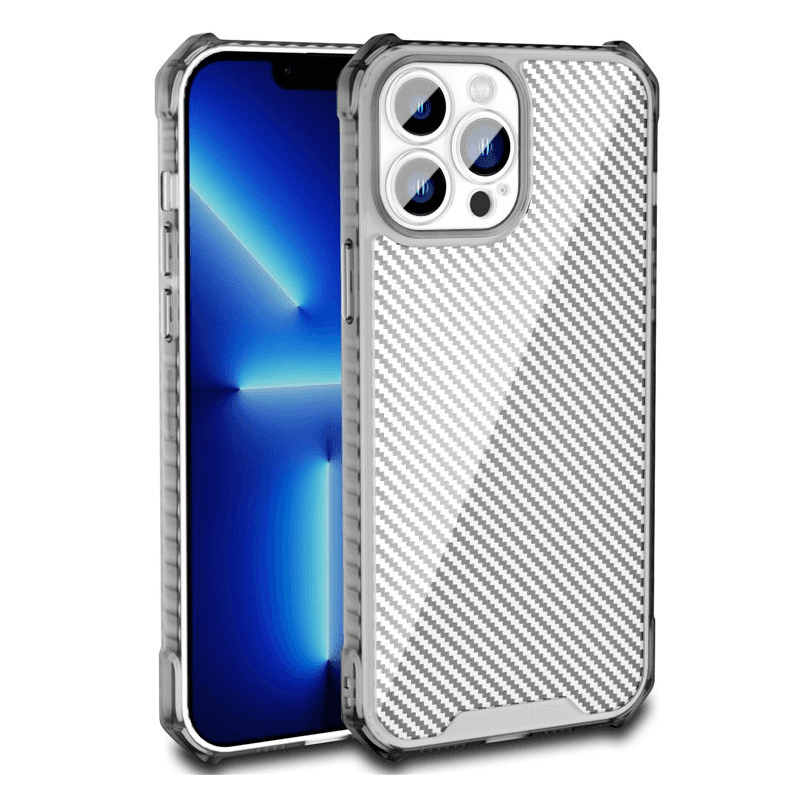 Чехол Carbon shield iPhone 14 Pro серый. - Maske za telefone