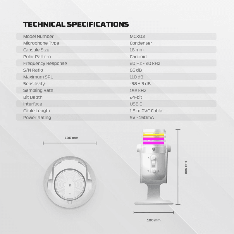 Микрофон Fantech MCX03 чёрный - Mikrofoni