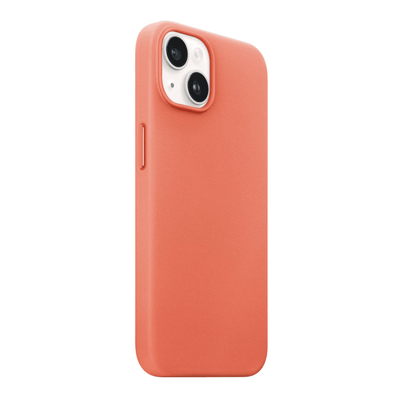 Чехол Beautiful Shine Leather для iPhone 14 оранжевый. - Maske za telefone