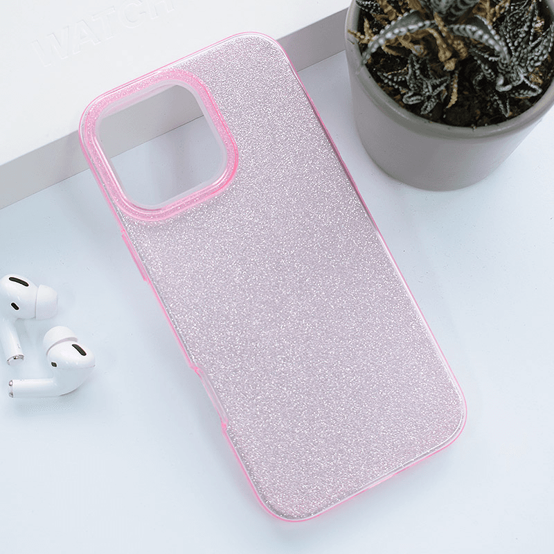 Maska Crystal Dust za iPhone 16 Pro Max boja silver, pink - Maske za telefone