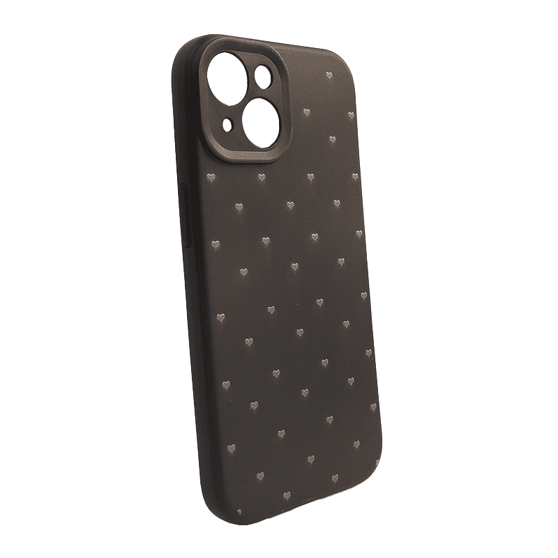 Maska Cute Heart za iPhone 15 boja pink, purple, brown, black - Maske za telefone