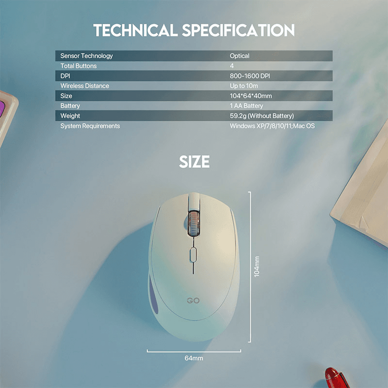 Мышь kancelarijski Fantech W193 бежевый - Periferija