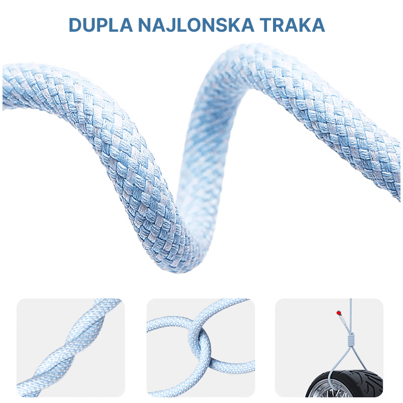 Кабель Braided iPhone PD Type-C на Type-C 20W белый 1m - Punjači i kablovi