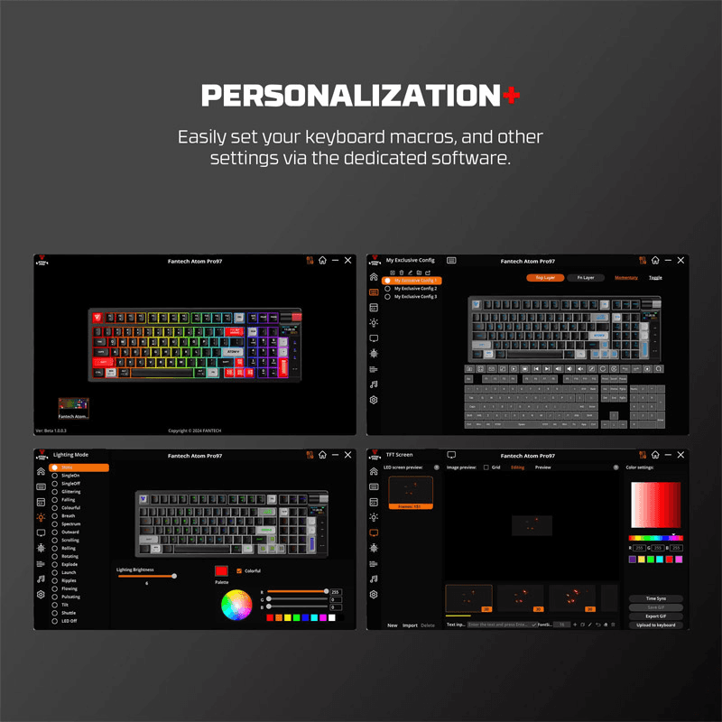 Клавиатура механическая Gaming Fantech MK918 RGB Atom PRO97 Wireless Mercury белый (Red switch) - Периферия