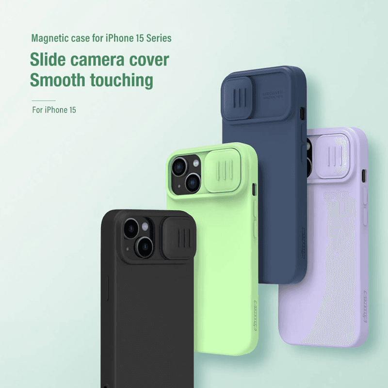 Nillkin case CamShield Silky Magnetic for iPhone 15 Plus black - Maske za telefone