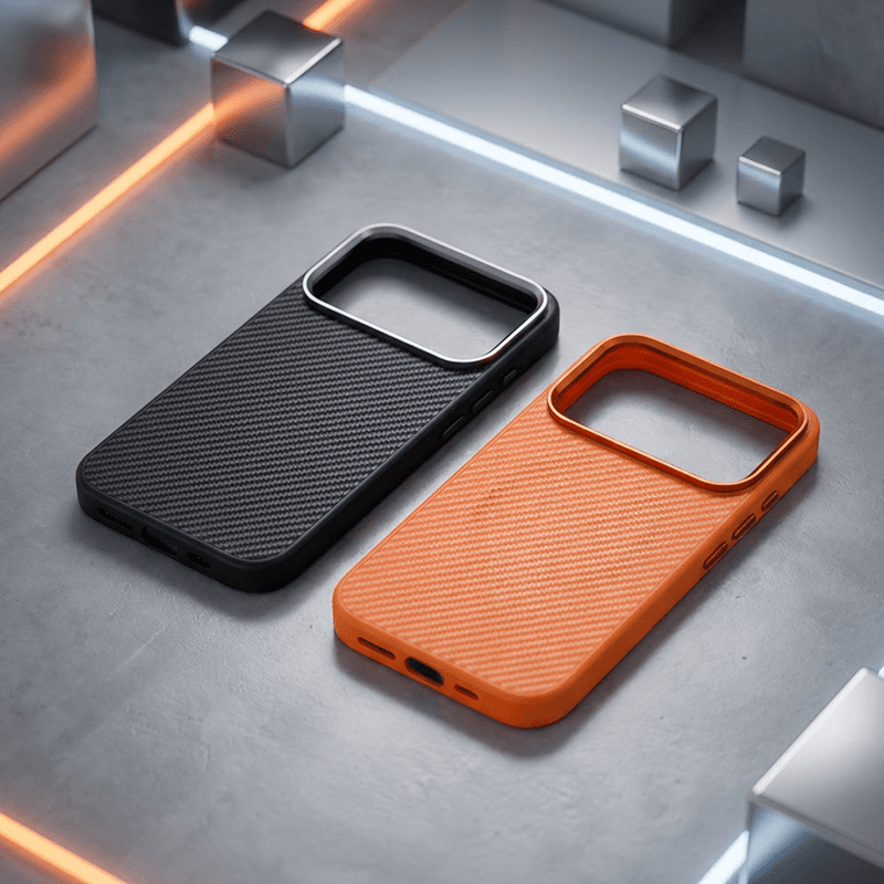 Maska Carbon Wave za iPhone 17 Pro Max boja orange, black - Maske za telefone