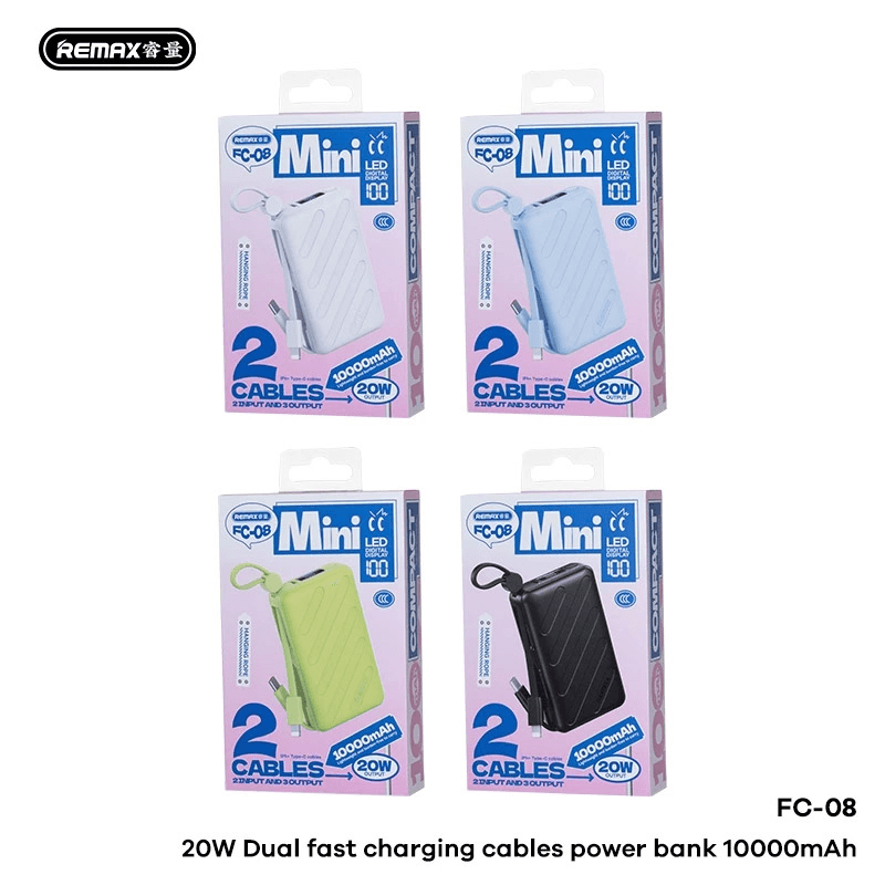 Power Bank REMAX FC-08 Dual fast charging kapacitet 10000mAh snaga 20W boja green, white - Power bank