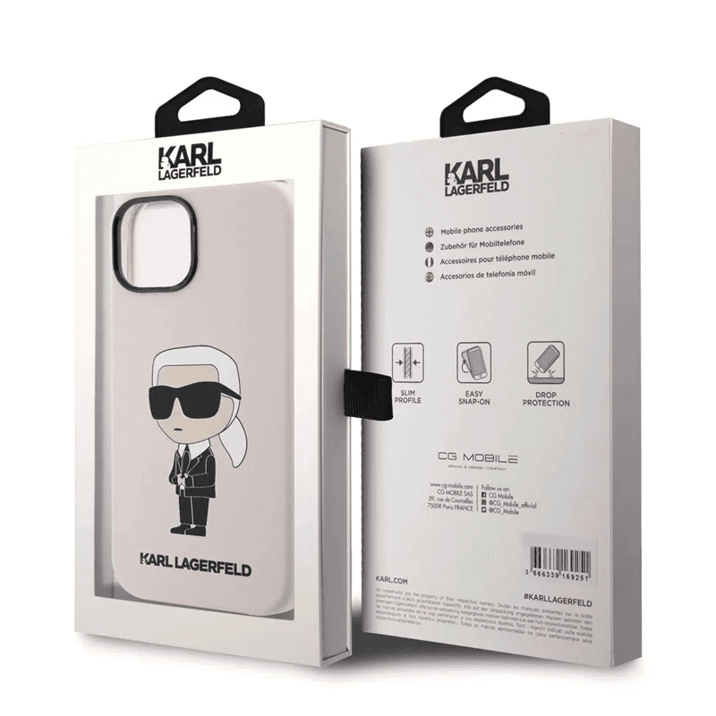 Чехол Karl Lagerfeld Hc Silicone NFT Ikonik для iPhone 15 чёрный - Maske za telefone