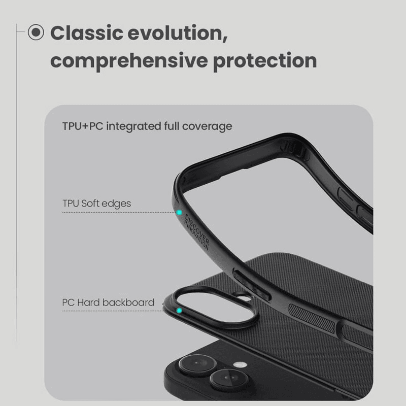 Maska Nillkin Super Frosted Shield Pro za iPhone 17 (bez otvora za logo) boja black, transparent crna - Maske za telefone