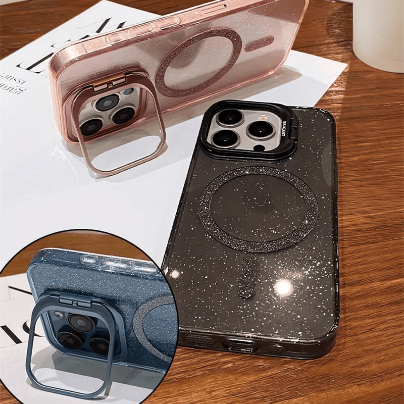 Чехол Mag Case Bling Camera Bracket для iPhone 17 Pro серебряный - Maske za telefone