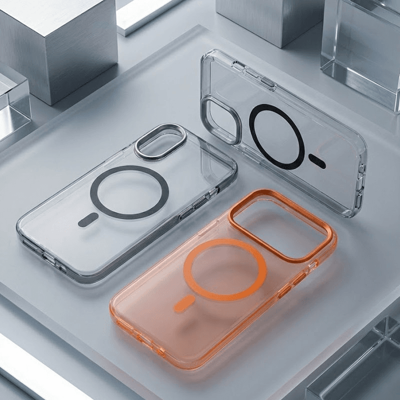 Maska Mag Case IPF za iPhone 17 Pro boja transparent, black, orange - Maske za telefone