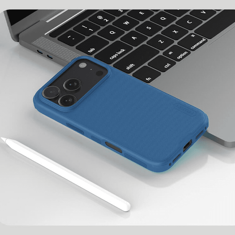 Чехол Nillkin Super Frosted Shield Pro для iPhone 17 Pro Max (без отверстия для logo) прозрачный чёрный - Maske za telefone