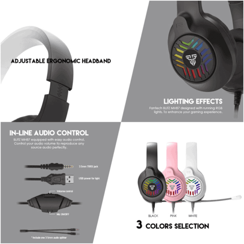 Наушники Gaming Fantech MH87 Blitz Sakura - Gaming slušalice