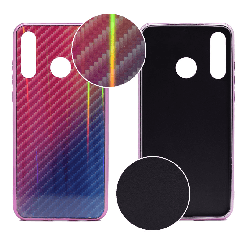 Maska Carbon glass za Huawei Y5 (2019)/ Honor 8S boja red, black, orange - Maske za telefone