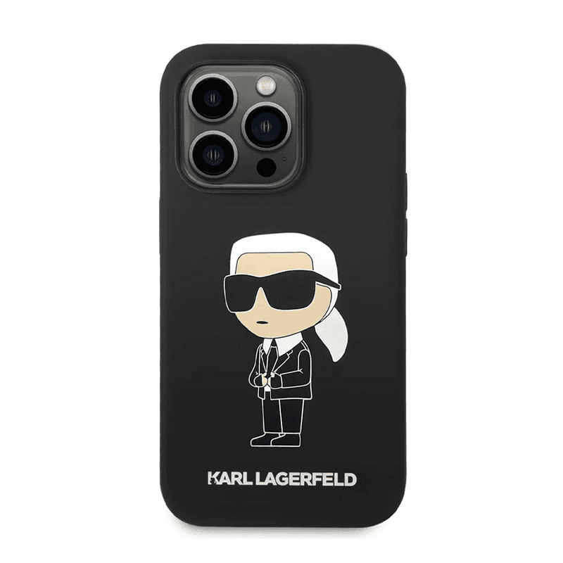 Maska Karl Lagerfeld Hc Silicone NFT Ikonik za iPhone 15 Pro Max boja pink, black - Maske za telefone