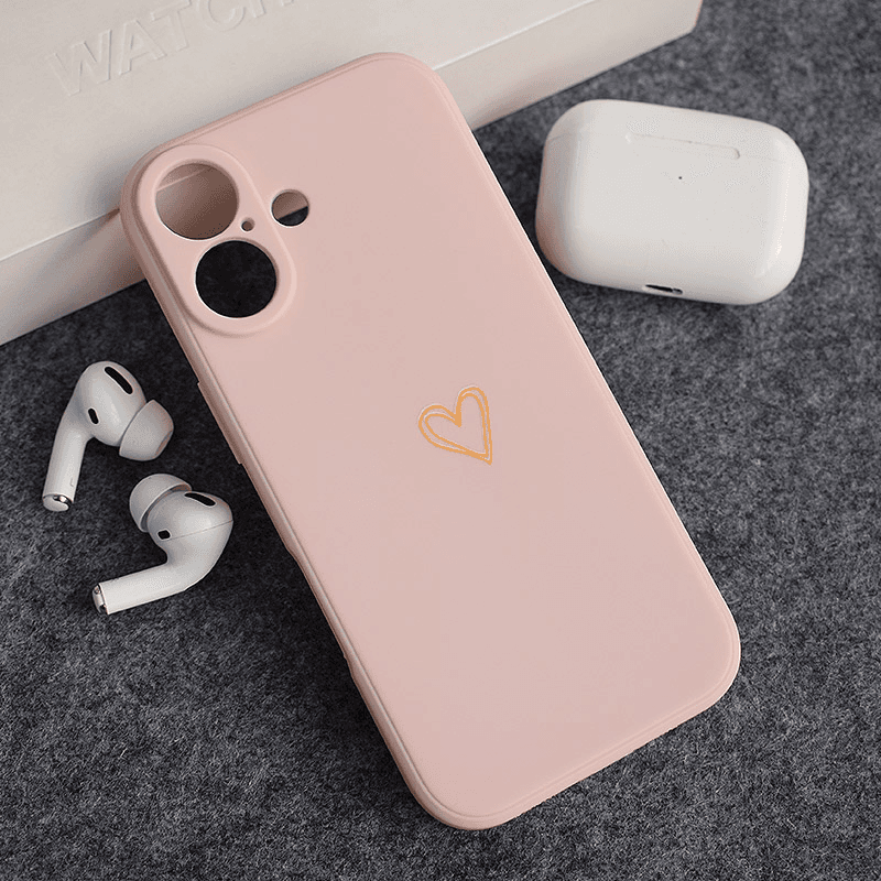 Maska Golden Heartbeat za iPhone 17 boja black, purple, blue, pink - Maske za telefone