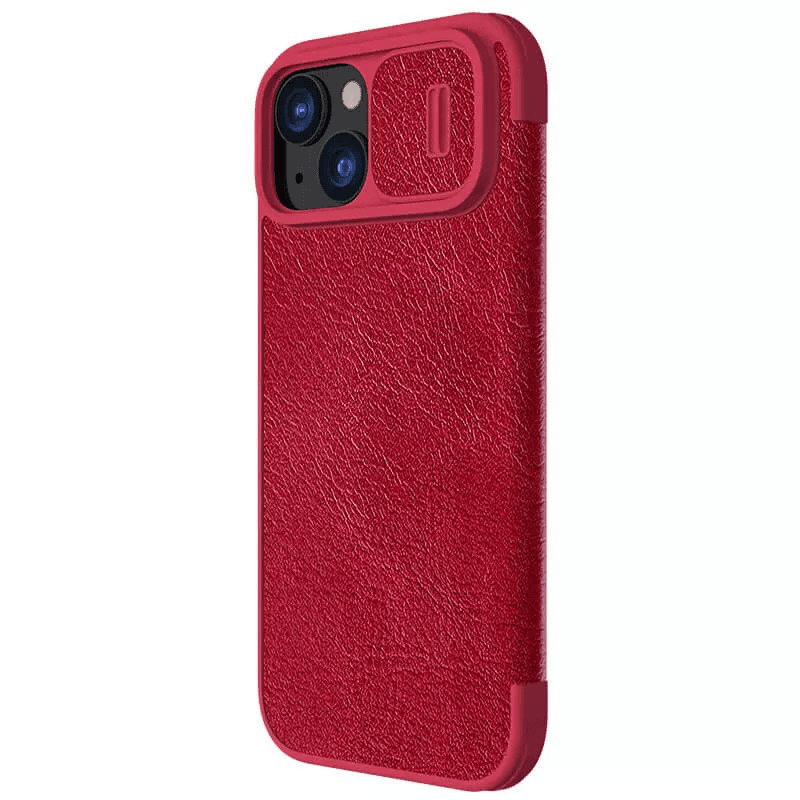 Maska na preklop Nillkin Qin Pro za iPhone 15 Plus boja red, brown, black - Maske za telefone
