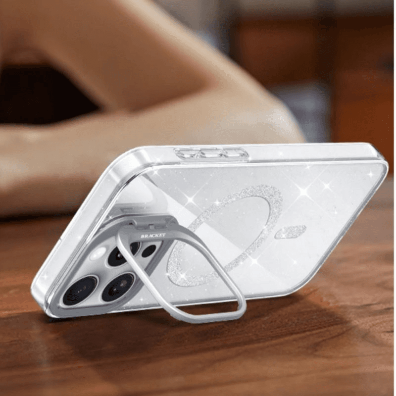 Чехол Mag Case Bling Camera Bracket для iPhone 17 Pro серебряный - Maske za telefone