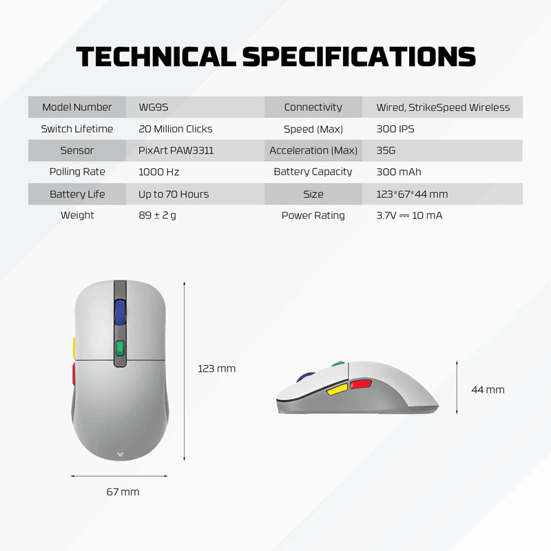 Мышь Wireless Gaming Fantech WG9S Kanata S красный - Periferija