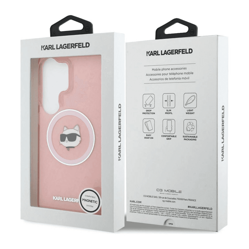 Maska Karl Lagerfeld IML Repeated Choupette MagSafe za Samsung S26 Ultra/ S948B boja pink, black - Maske za telefone
